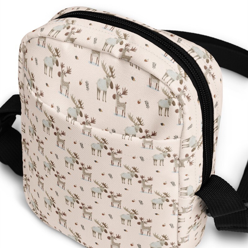 Beige Elk utility shoulder bag