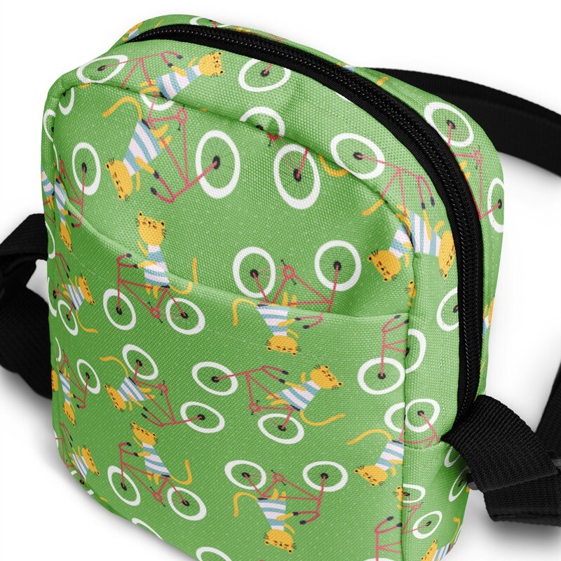 Cat bicycle utility shoulder bag