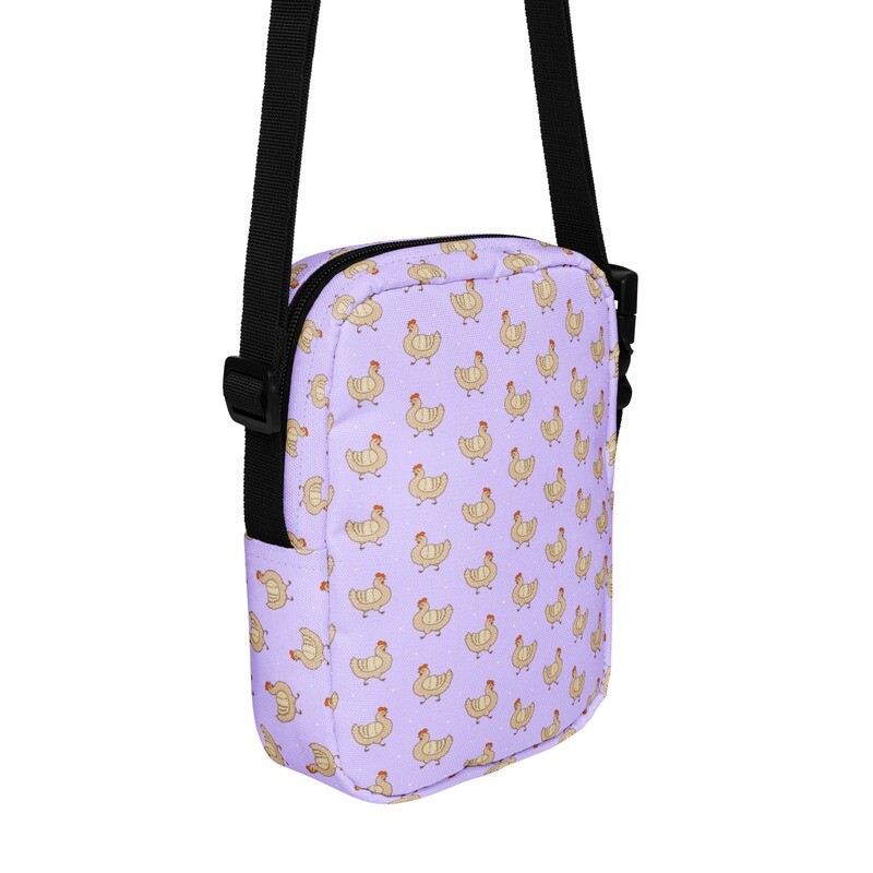 Chicken pattern utility shoulder bag
