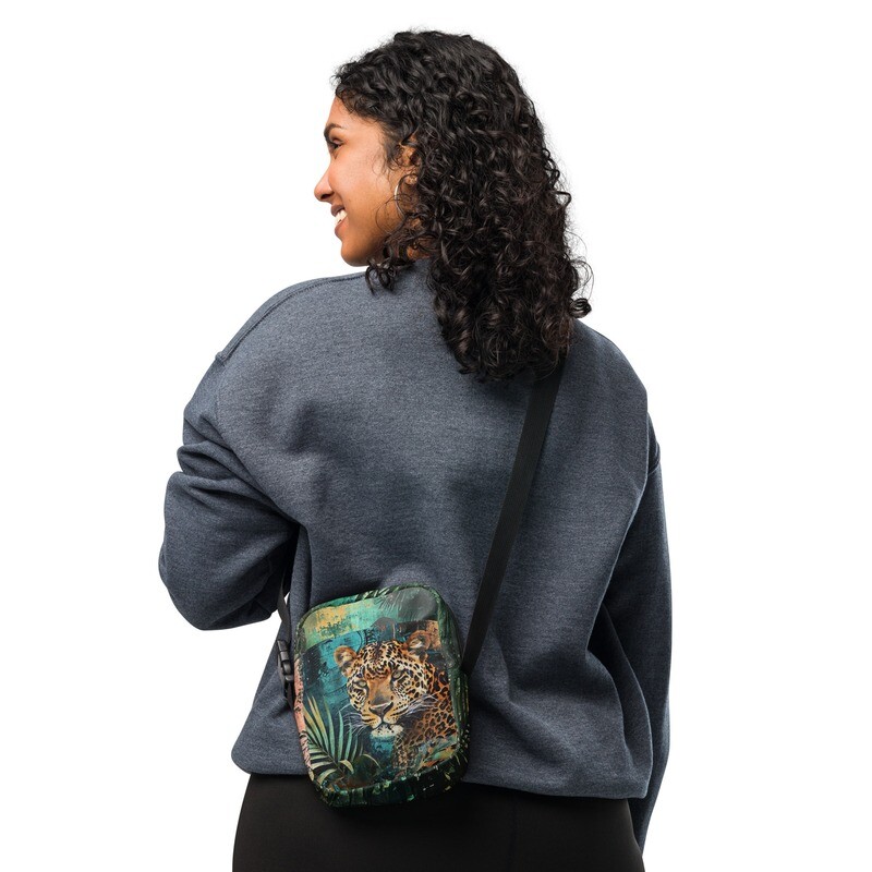Jungle Leopard Utility Crossbody Bag