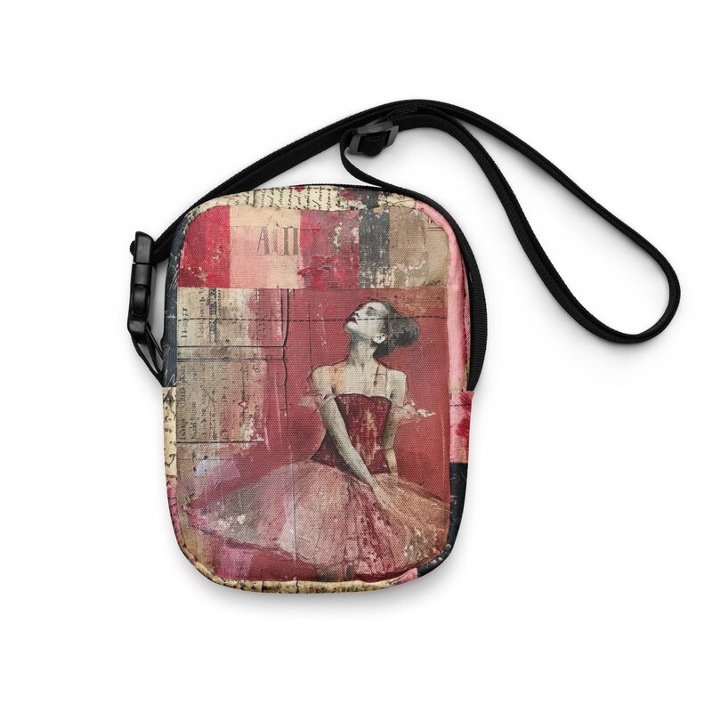 Vintage style ballerina utility shoulder bag