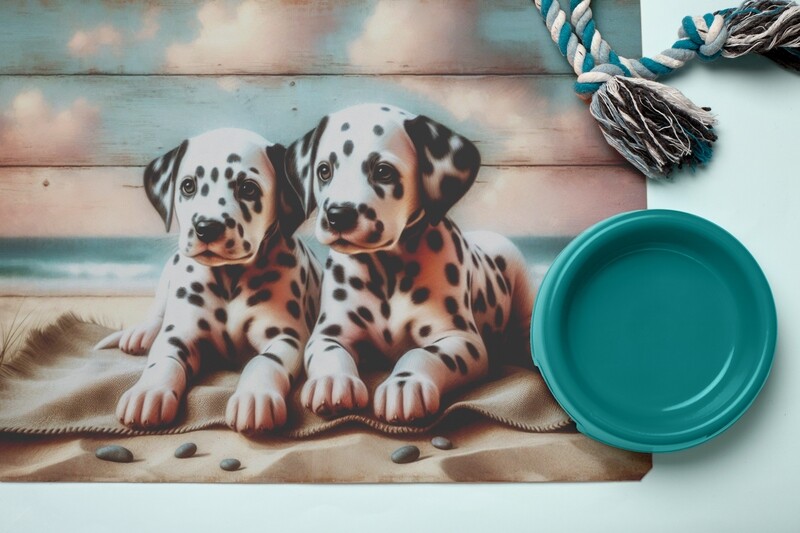 Leather floor mat Maritim - Dalmatian puppies