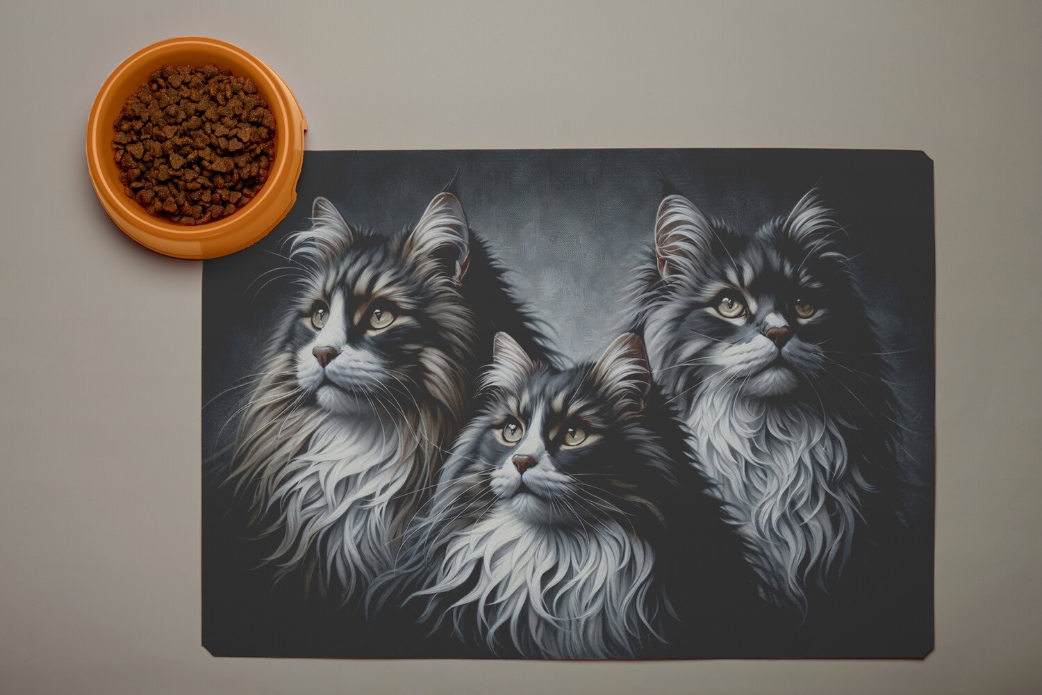 Leather floor mat for long-haired cats