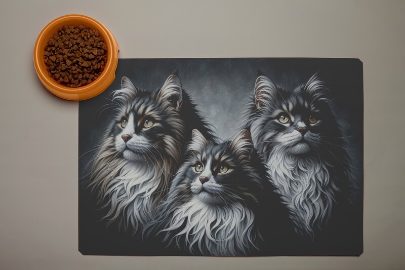 Leather floor mat for long-haired cats