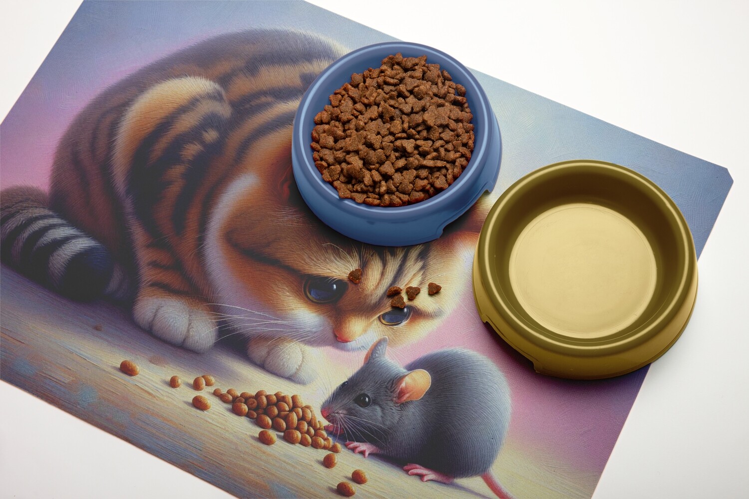 Cat &amp; Mouse leather floor mat