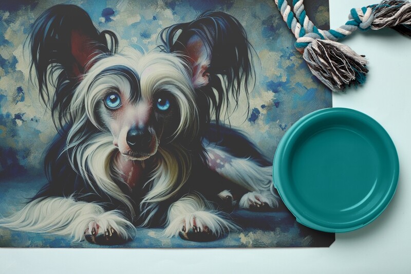 Leather floor mat Chinese Crested