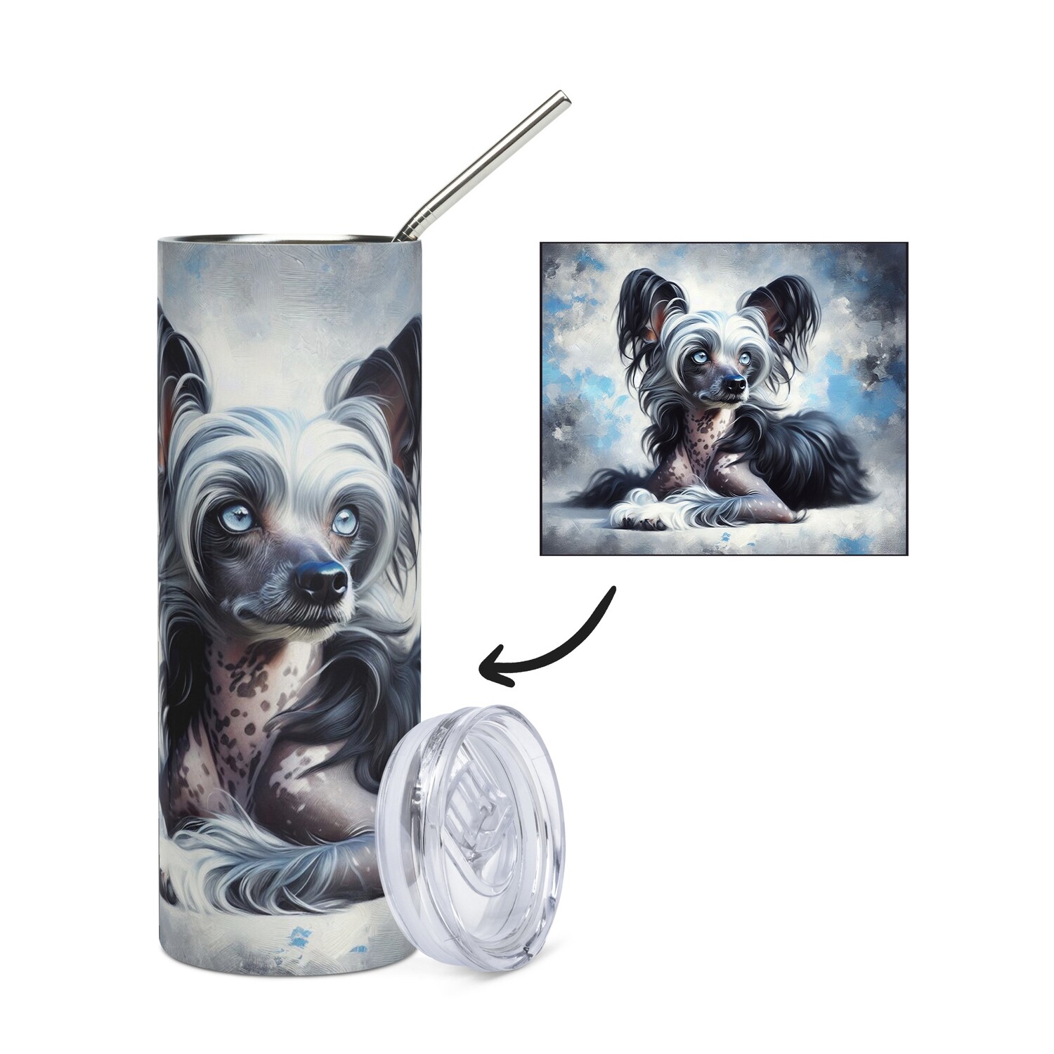 Chinese Crested Dog Stainless Steel Mug - Tumbler
