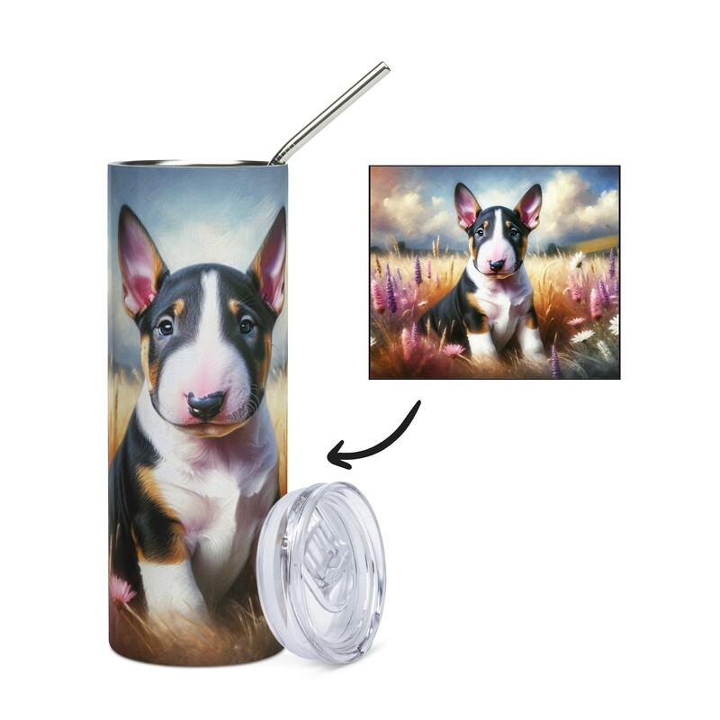 Bull Terrier stainless steel cup - tumbler