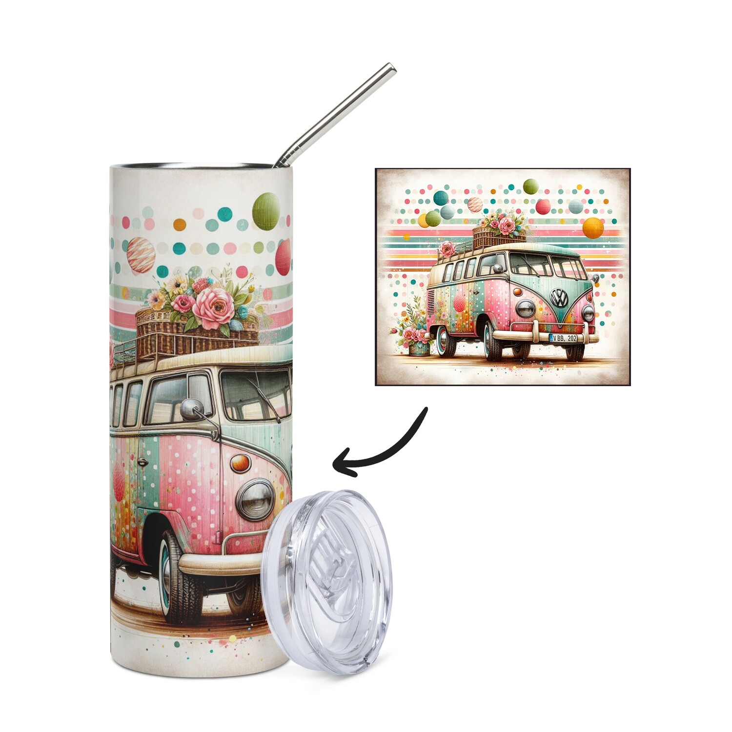 VW Bulli stainless steel cup - tumbler