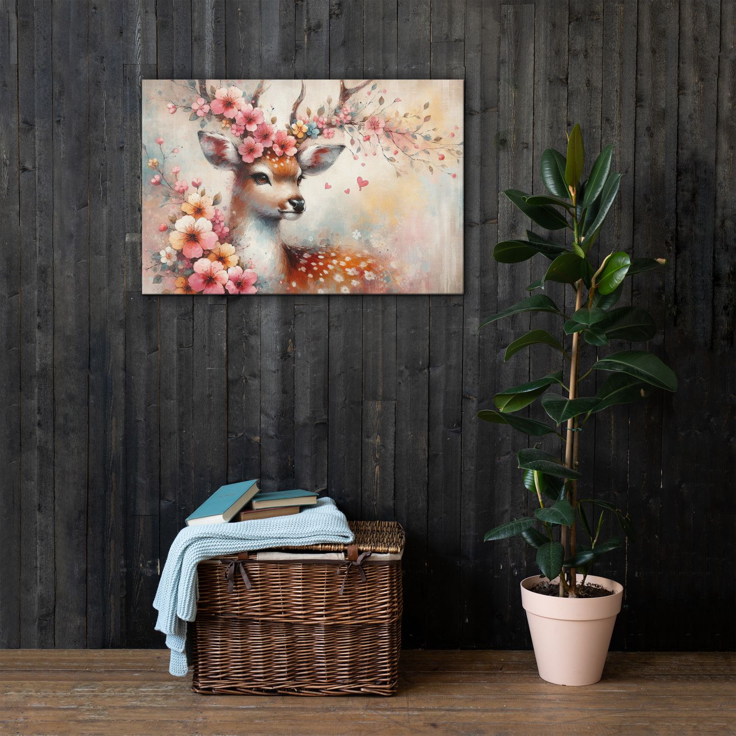 Canvas print deer