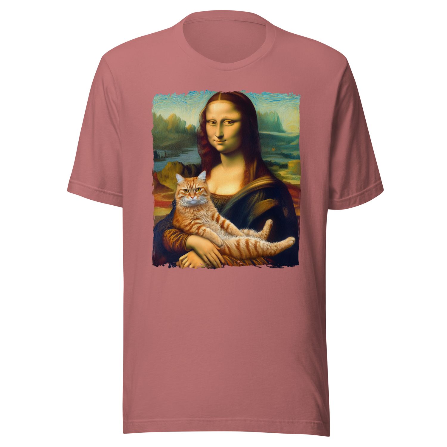Unisex T-shirt Mona-Lisa with cat