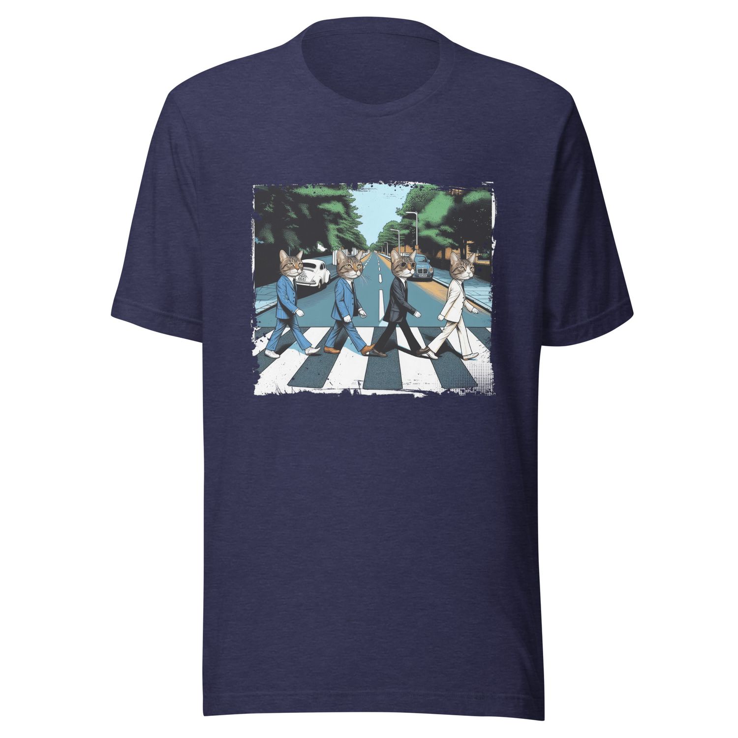 Unisex T-Shirt Cats cross the street