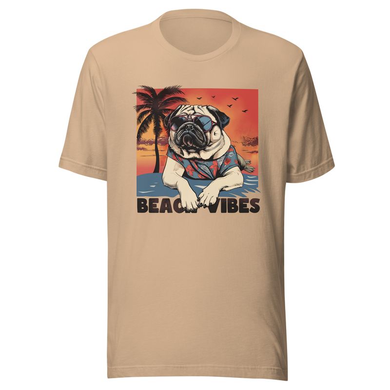 Unisex T-Shirt &quot;Beach Vibes&quot; Pug