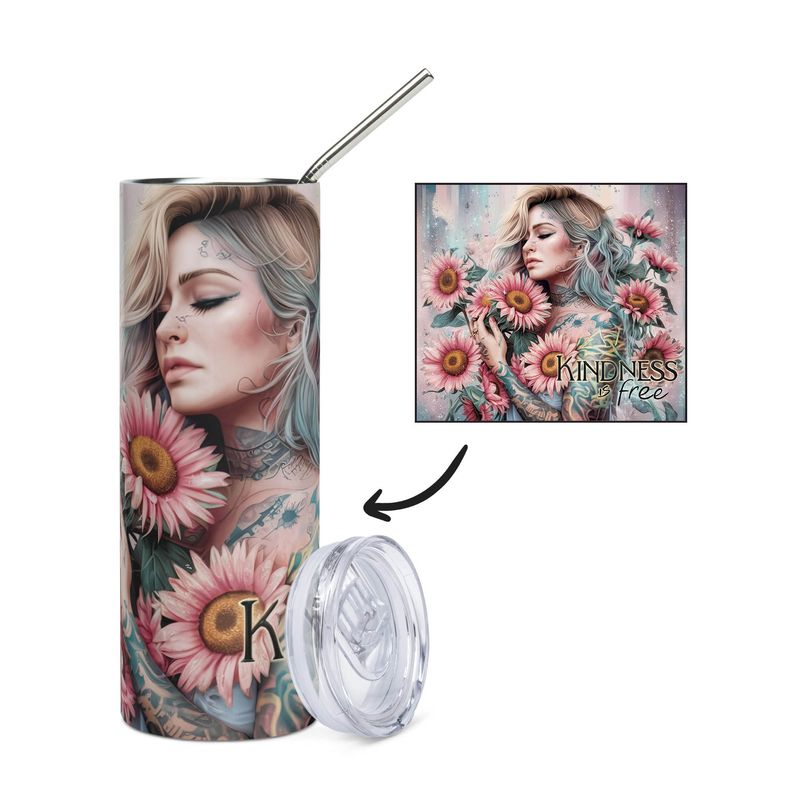 &quot;KINDNESS IS FREE&quot; stainless steel cup - tumbler