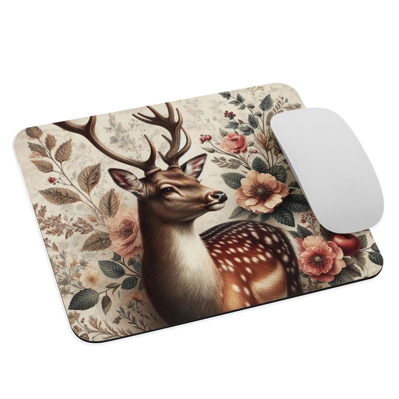 Vintage style deer mouse pad