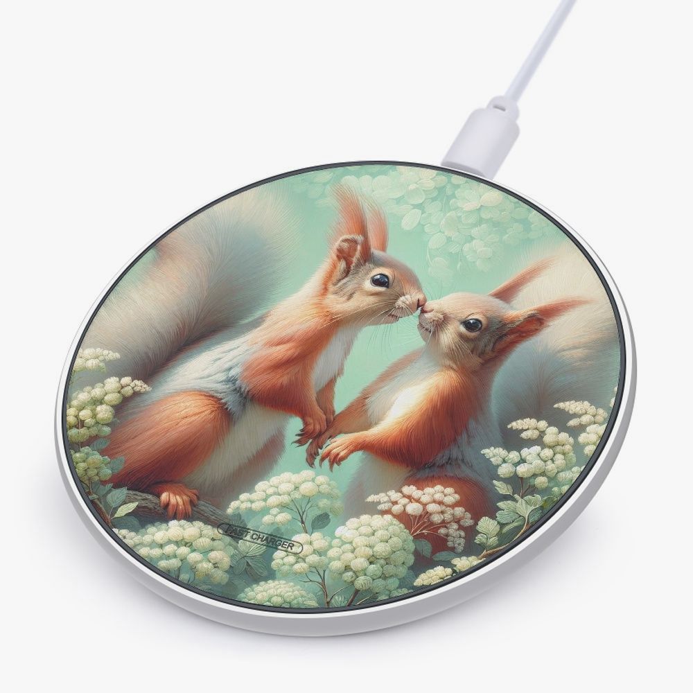 Cell Phone Charger 10W Fast Wireless Power Mat Squirrel