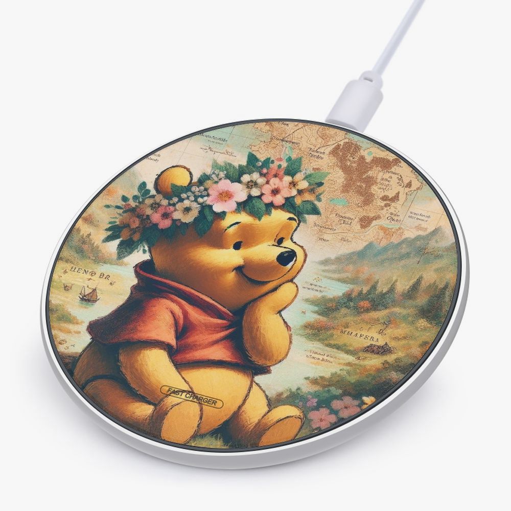 Mobile Phone Charger 10W Fast Wireless Power Mat Winnie the Pooh