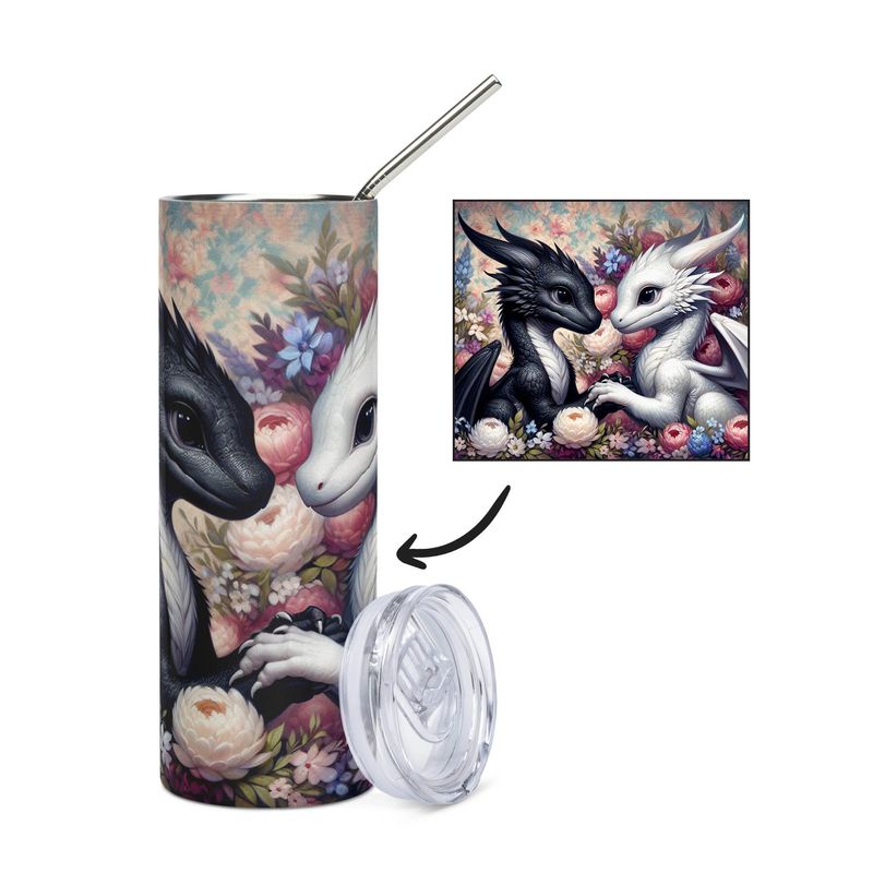 Dragons in Love Stainless Steel Mug - Tumbler