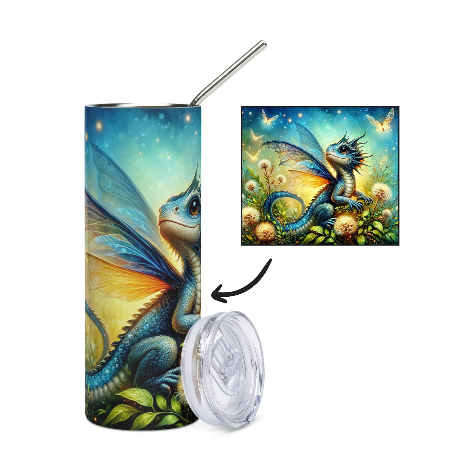 Dragon Stainless Steel Mug - Tumbler