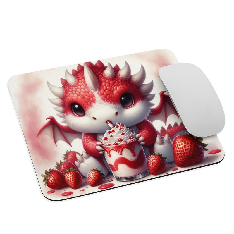 Dragon - Strawberry Milkshake Mouse Pad
