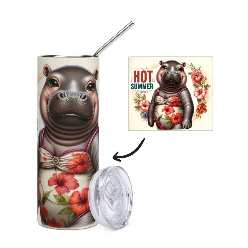 Hippo &quot;HOT SUMMER&quot; stainless steel cup - tumbler