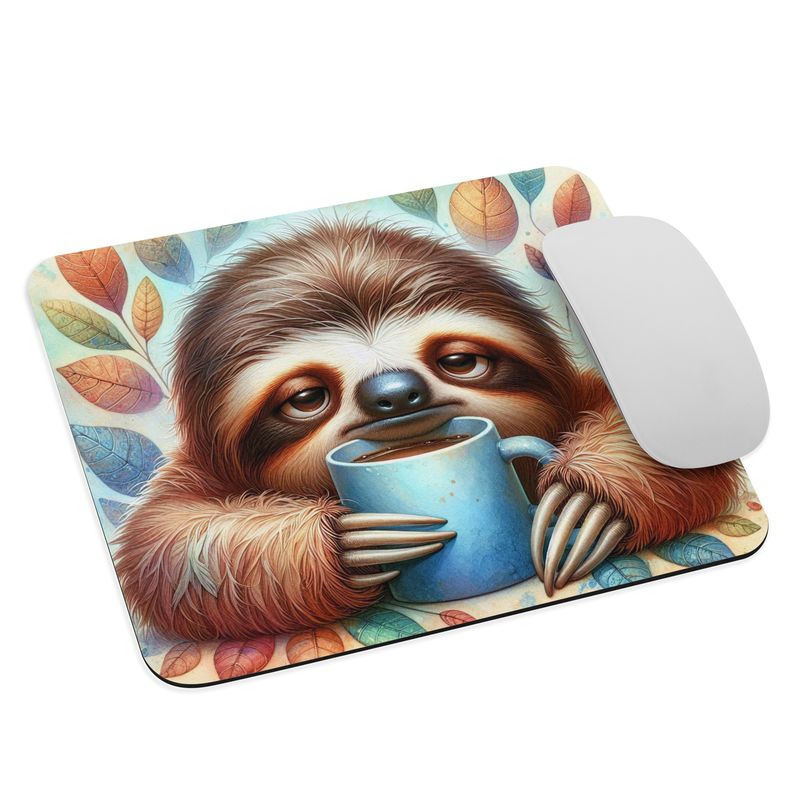 Sleepy sloth mouse pad