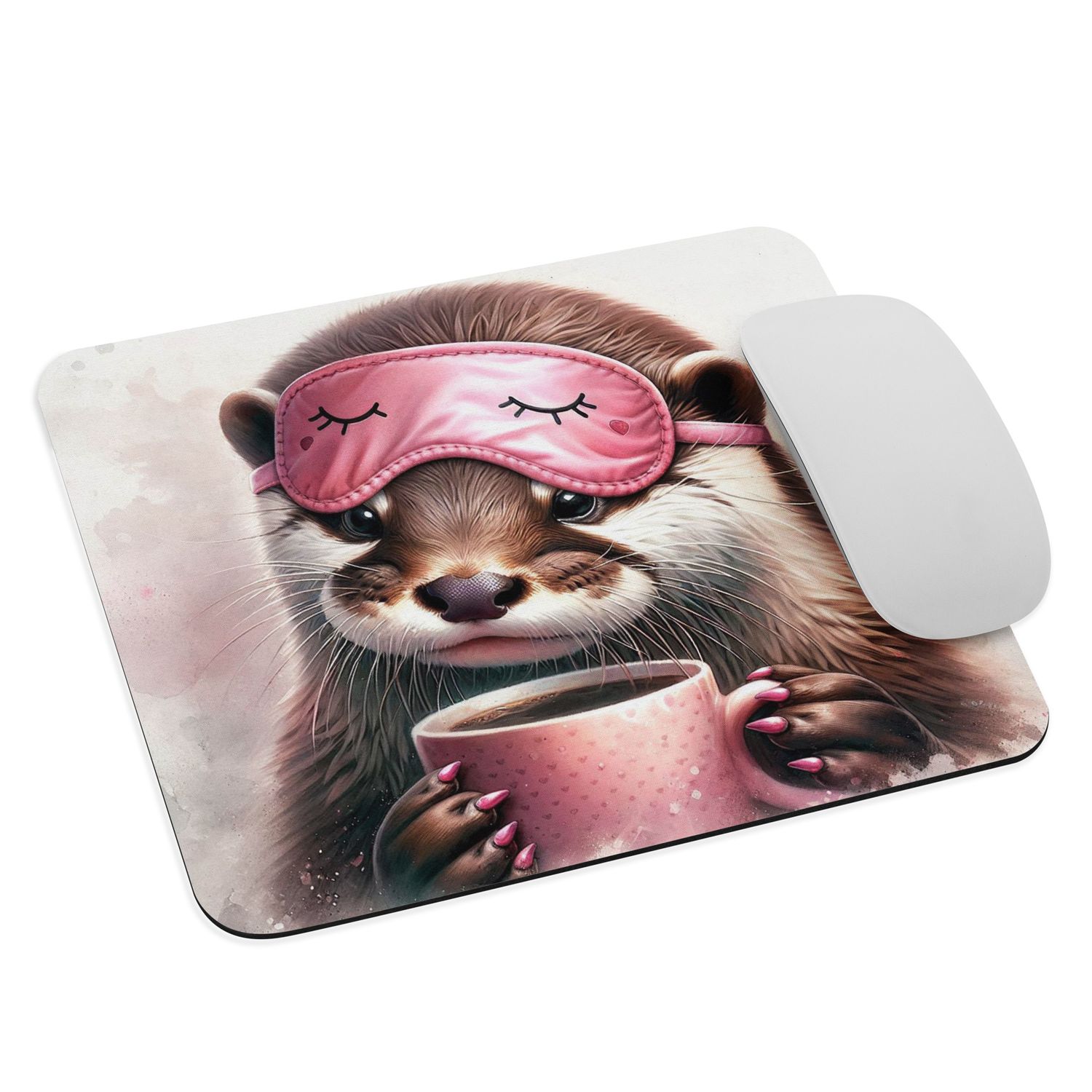 Otter - Coffee Mouse Pad