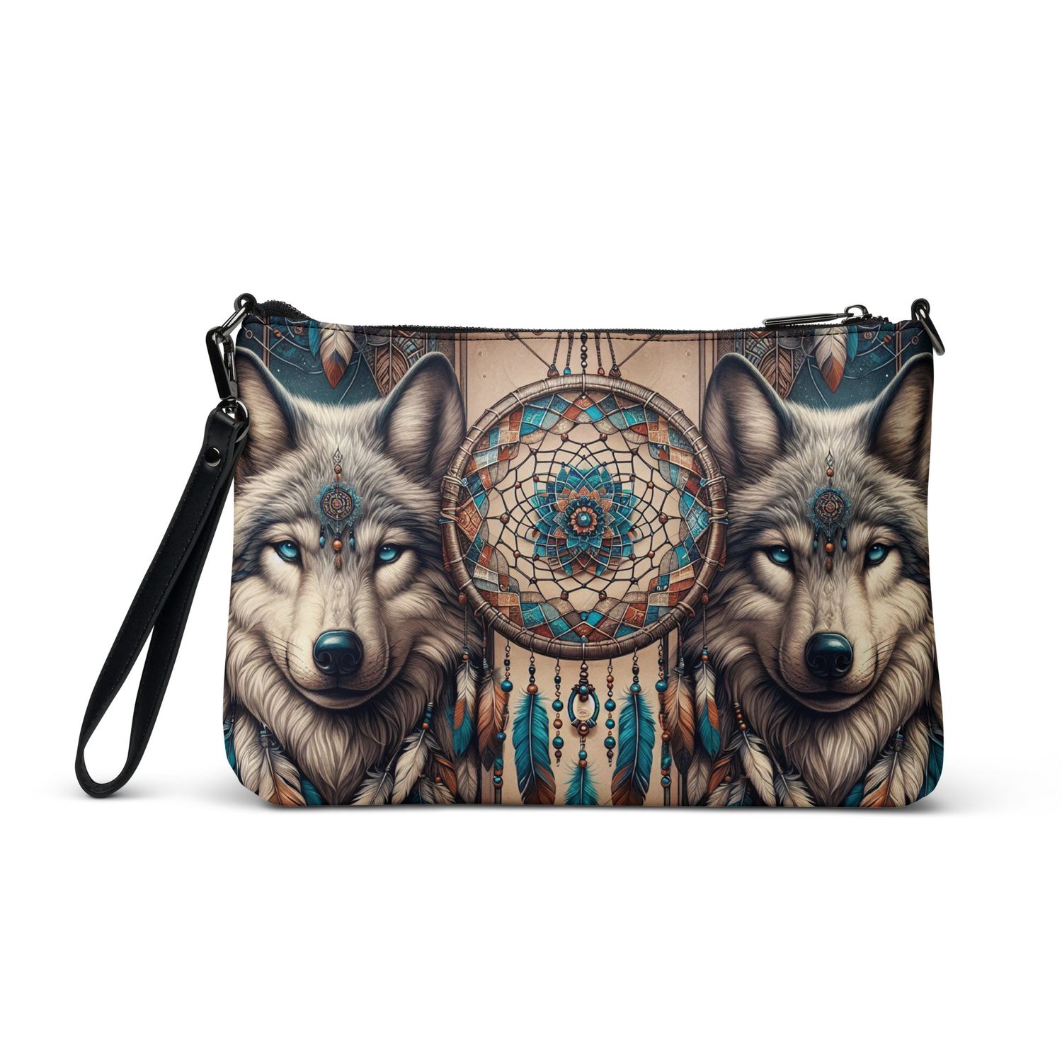 Shoulder bag Wolf - dream catcher