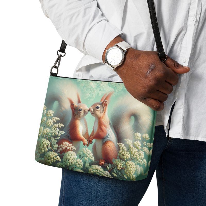 Crossbody bag squirrel - mint green