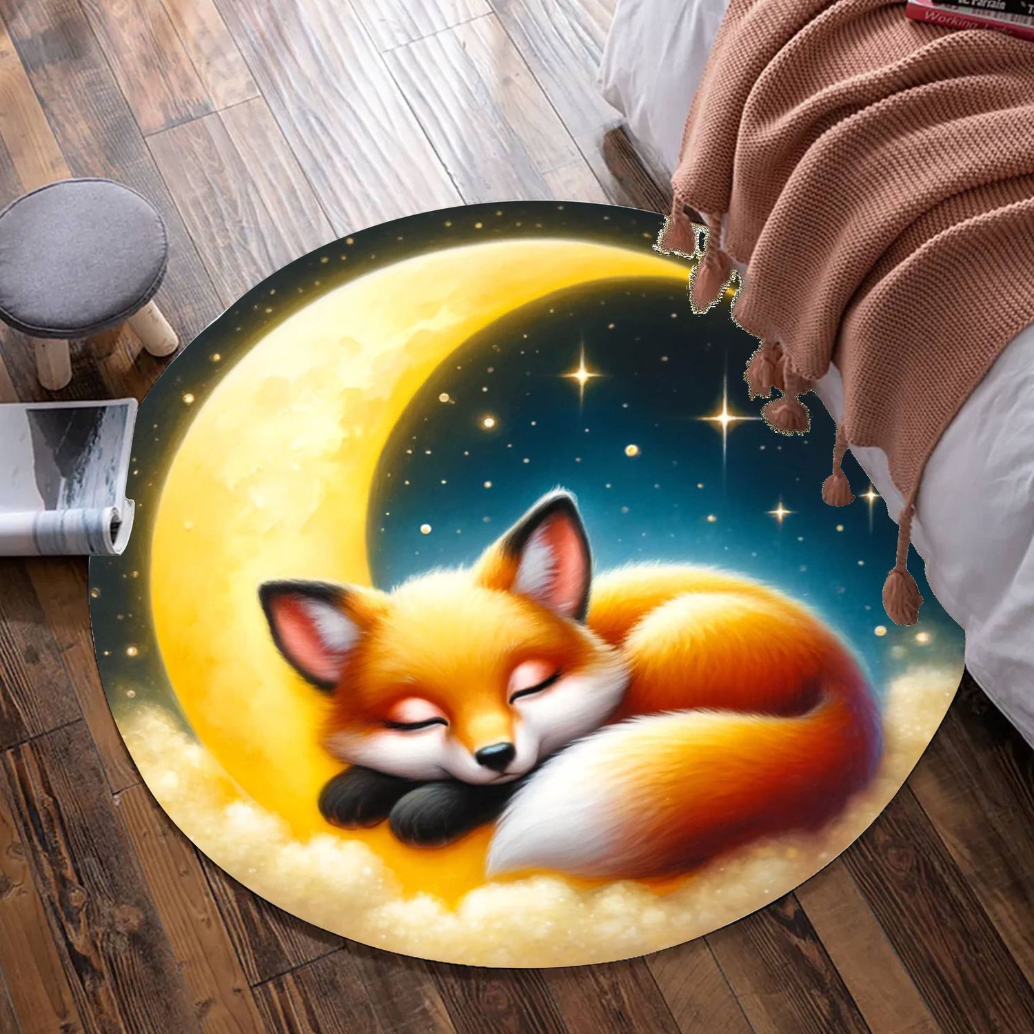Fox - Moon Round Carpet