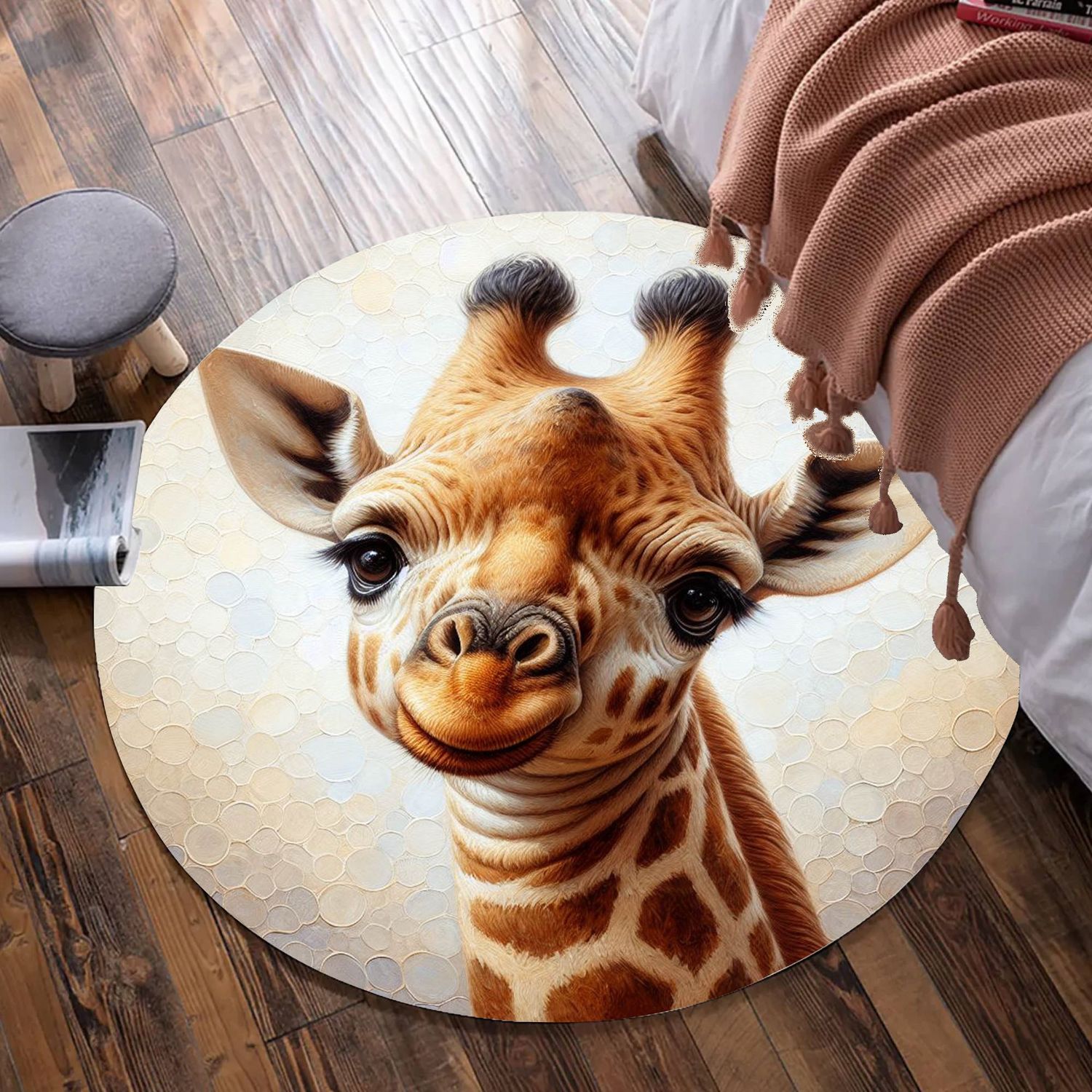 Giraffe round carpet