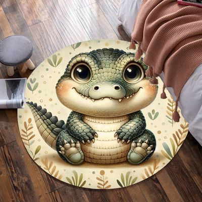 Crocodile round carpet
