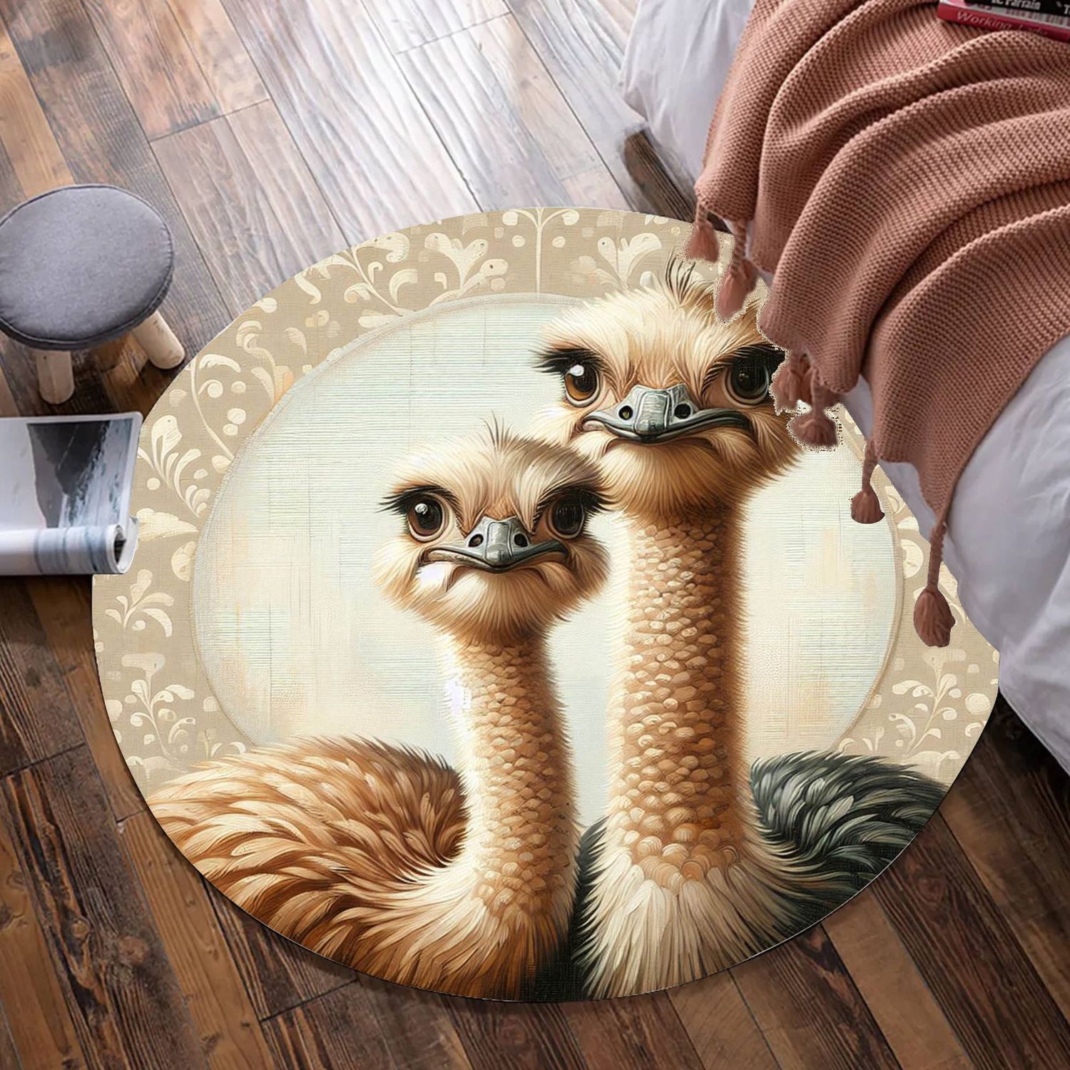 Ostrich Round Carpet