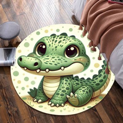 Crocodile - Dots Round Carpet
