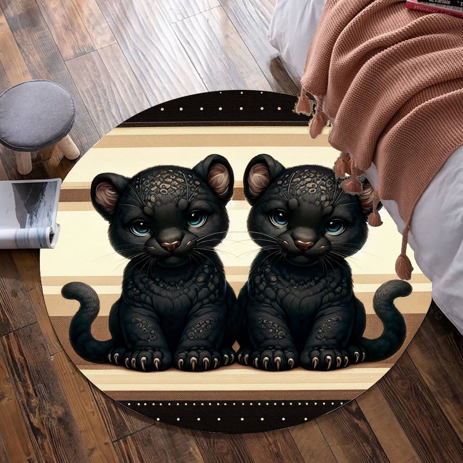 Black Panther Round Carpet