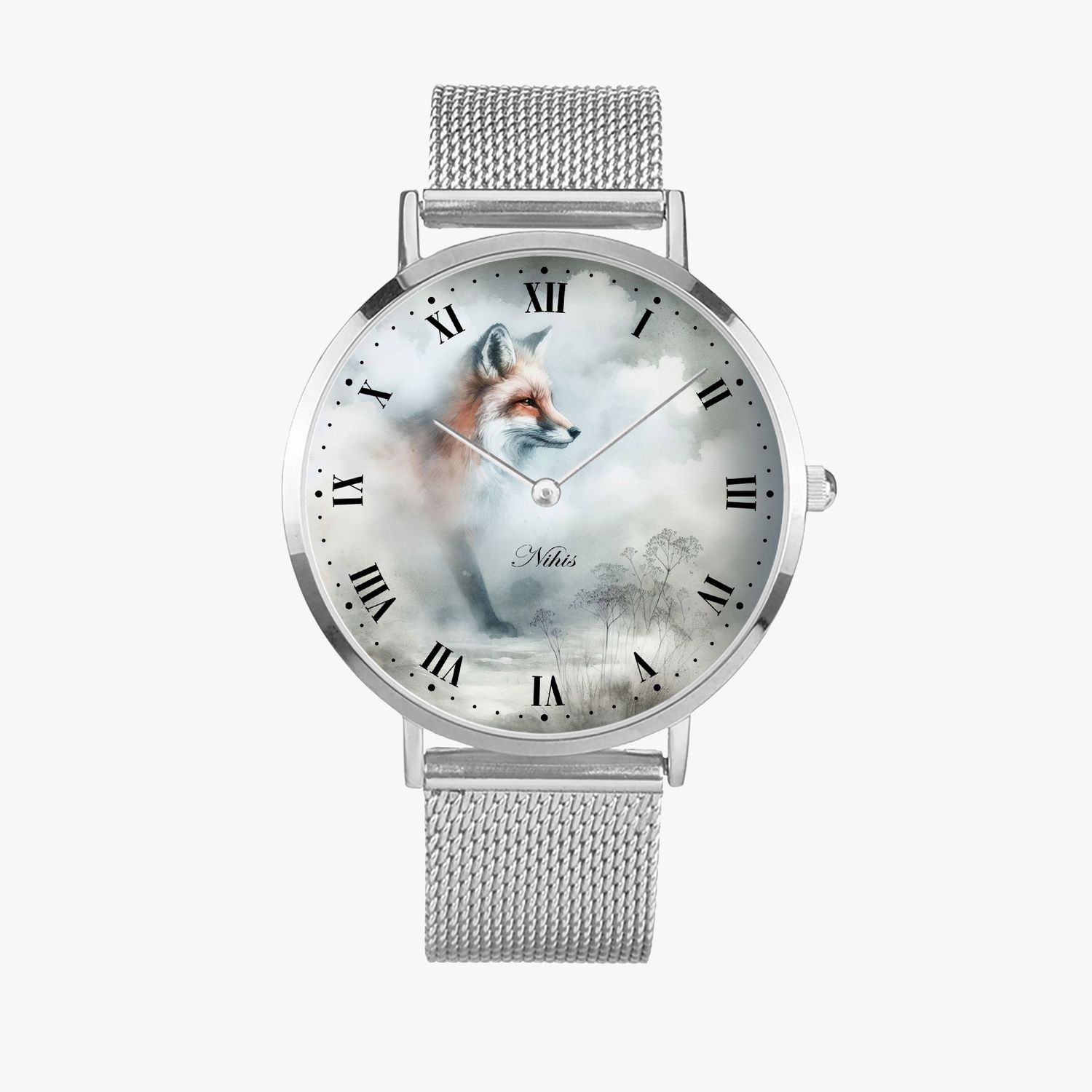 Stainless steel fox wrist watch