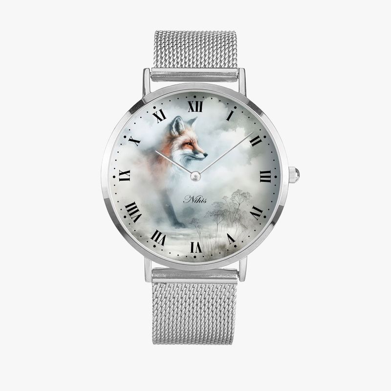 Stainless steel fox wrist watch