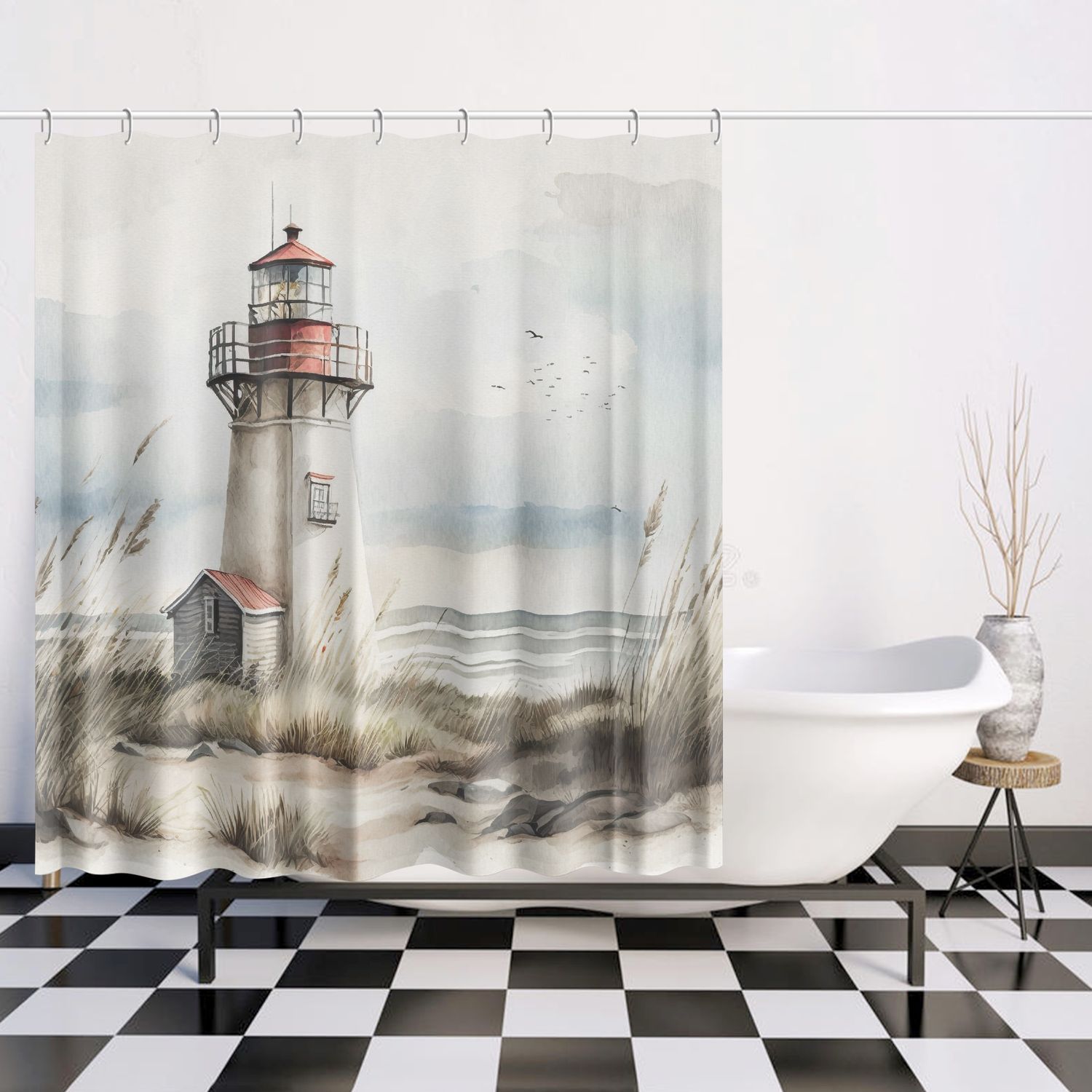 Lighthouse shower curtain
