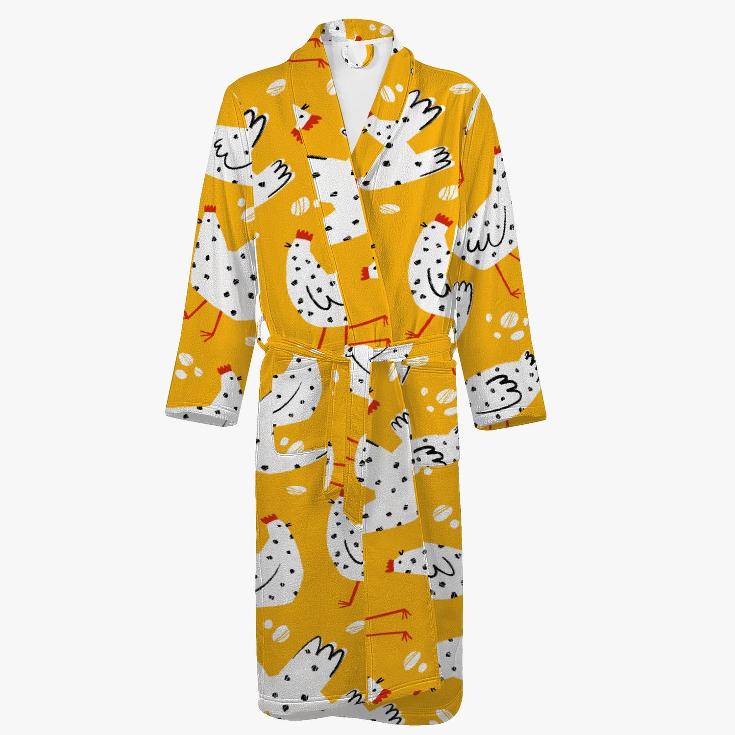Yellow chicken bathrobe
