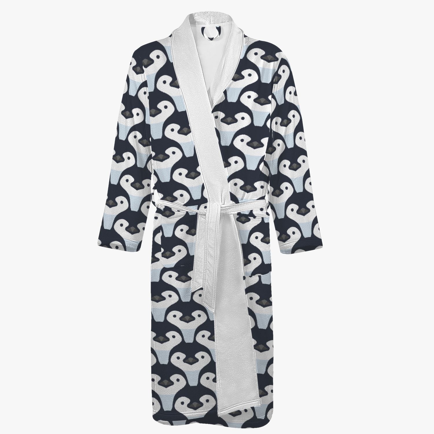 Funny cartoon penguin bathrobe