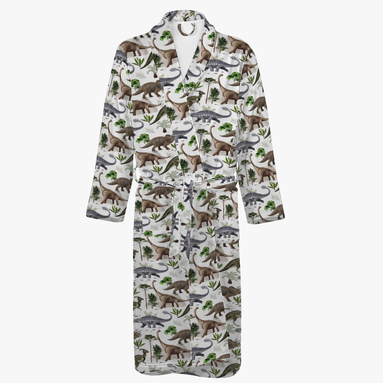 Dinosaur pattern bathrobe