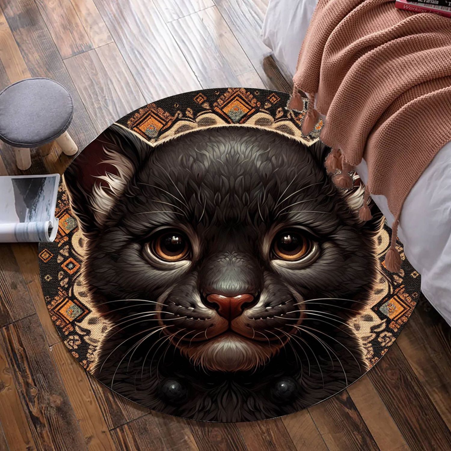 Black Panther Round Carpet