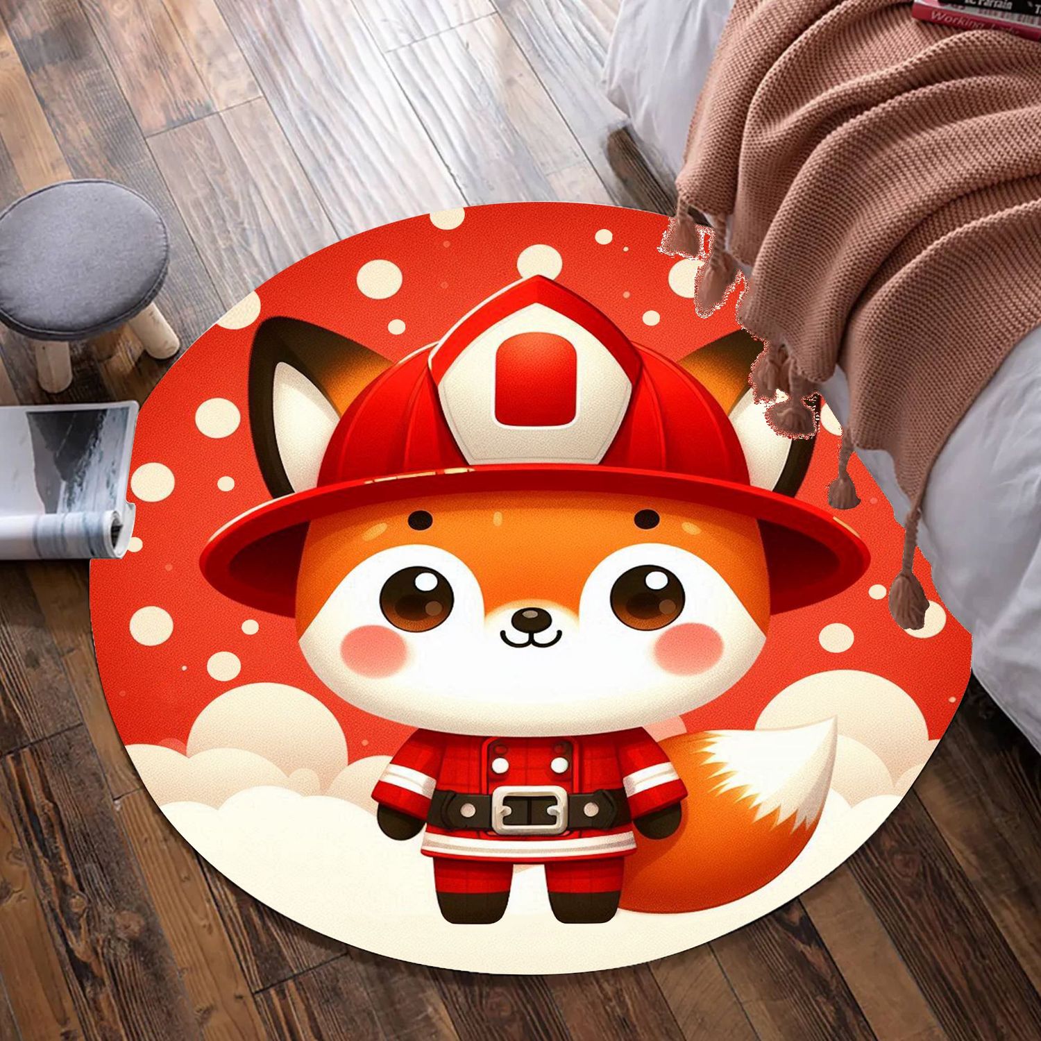 Fox - Firefighter Round Rug