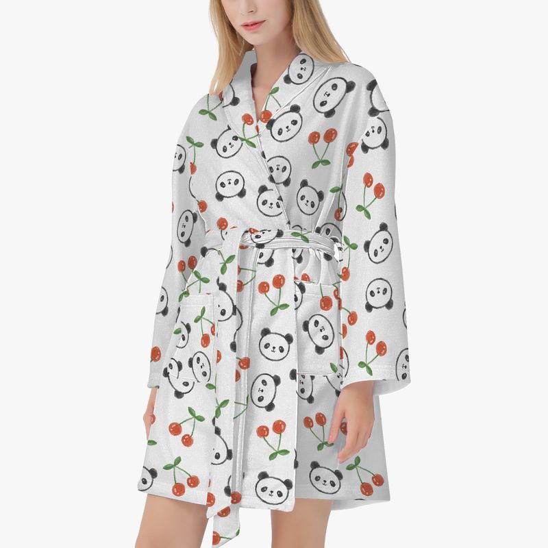 White Panda - Cherry Bathrobe