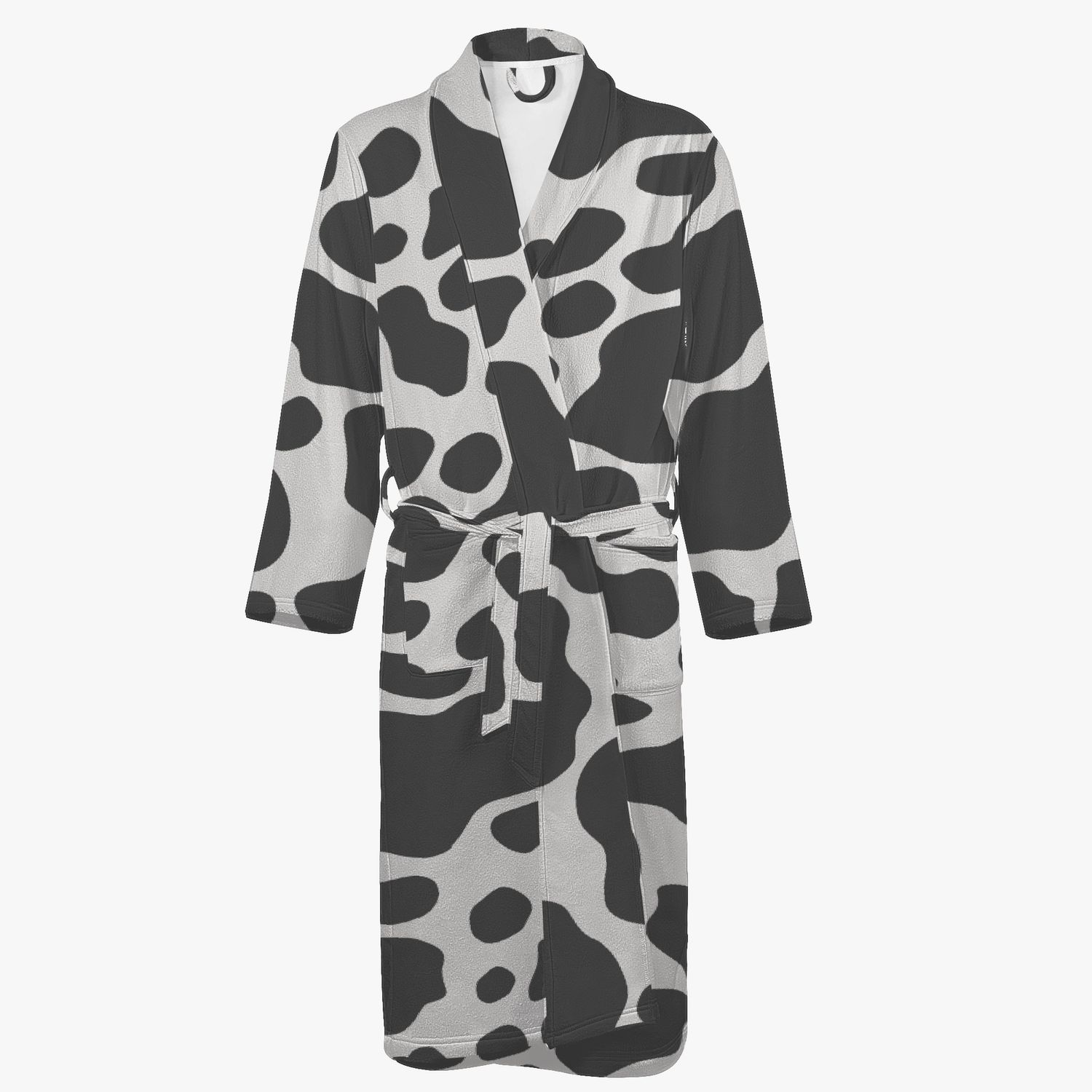 Cowhide pattern bathrobe