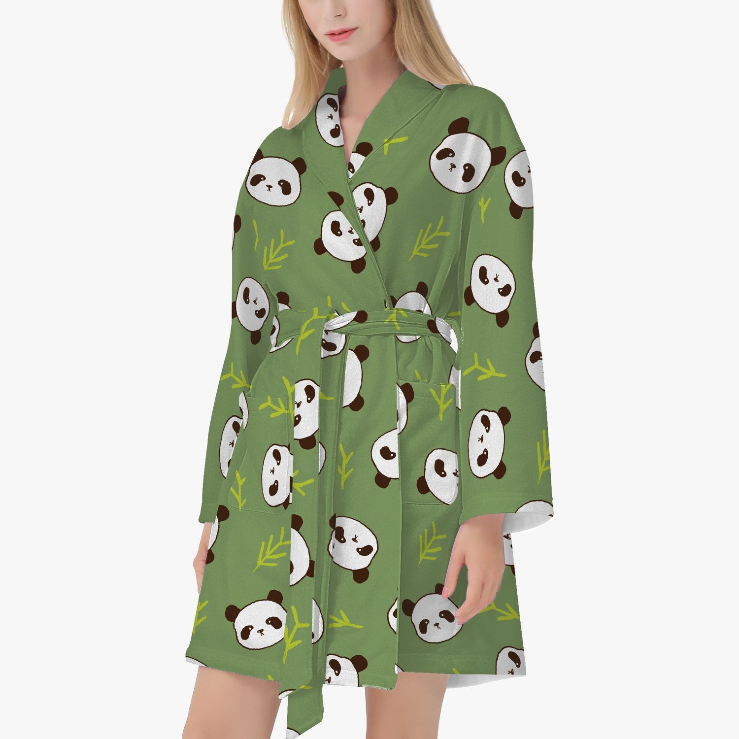 Peignoir panda vert