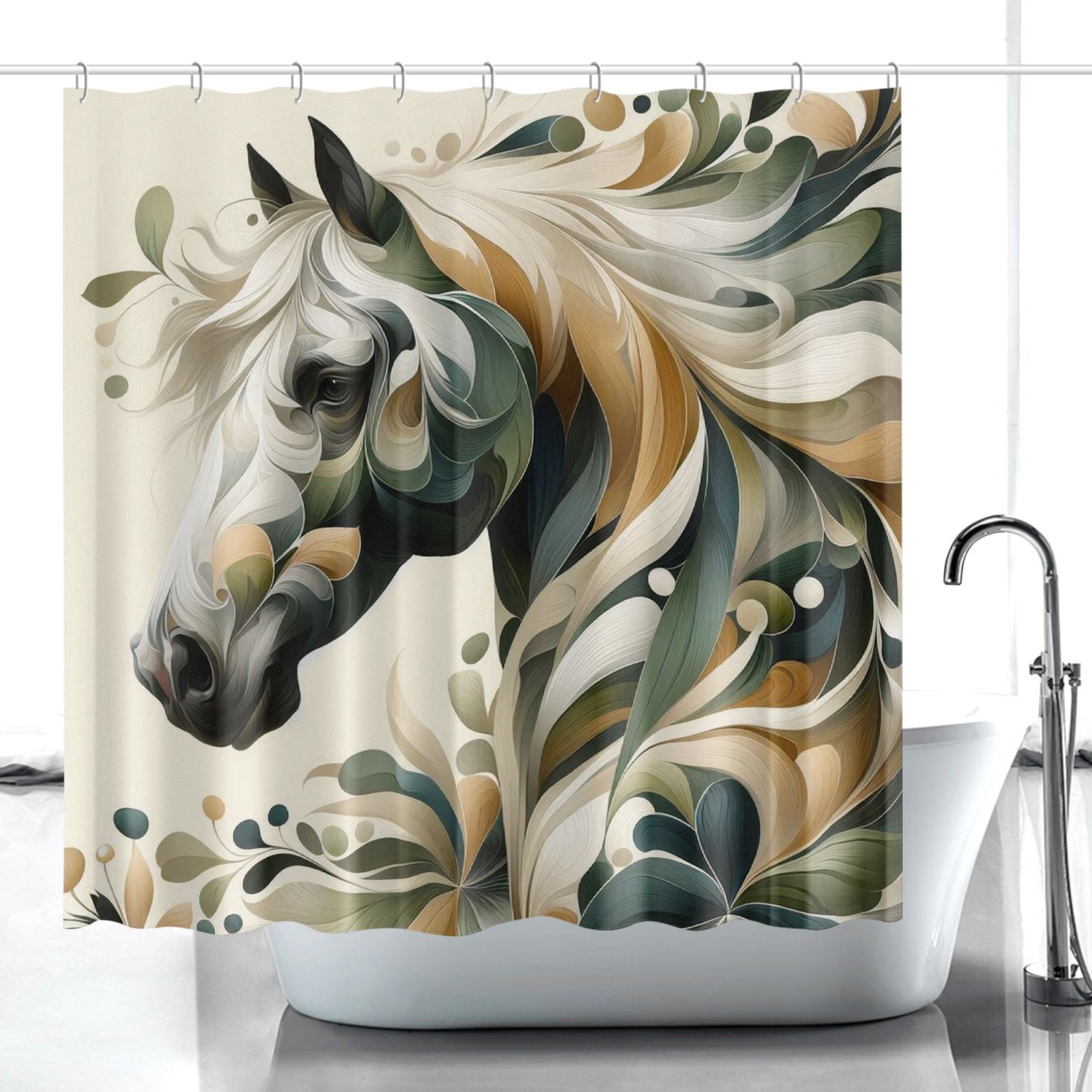 Rideau de douche Résumé - Cheval