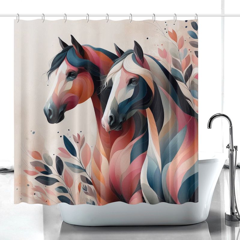 Modern - Abstract - Horse Shower Curtain