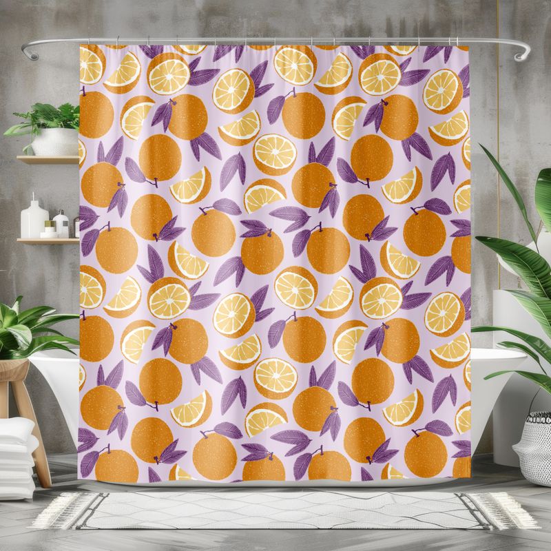 Lilac - Orange Shower Curtain