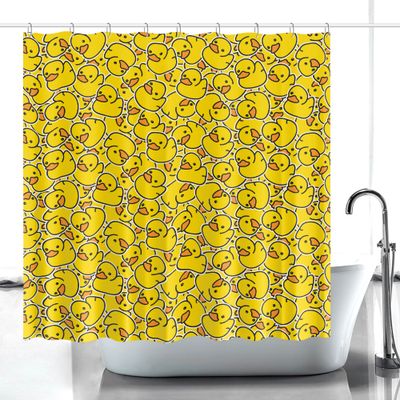Wasserdichter Duschvorhang Meerjungfrau-Design – 168x183 Cm, Polyester, Mit Haken